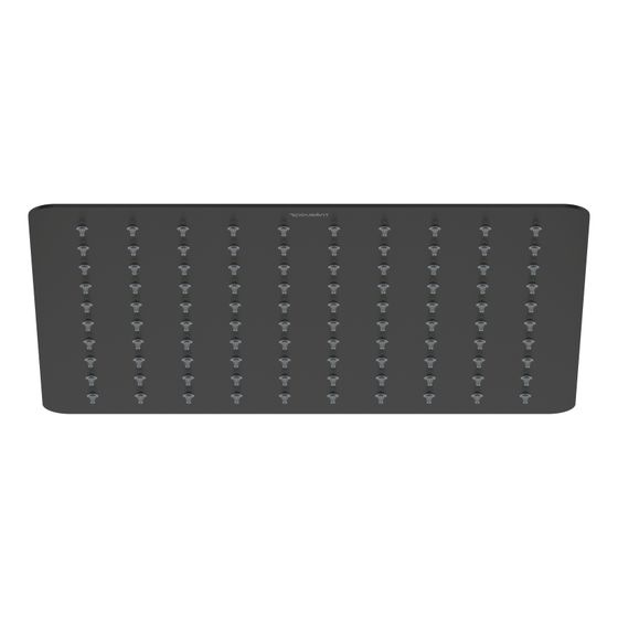 Duravit Kopfbrause, Mattschwarz, Edelstahl, Eckig, 300x300mm, 26l/min, Rain, Decken-/Wandmontage