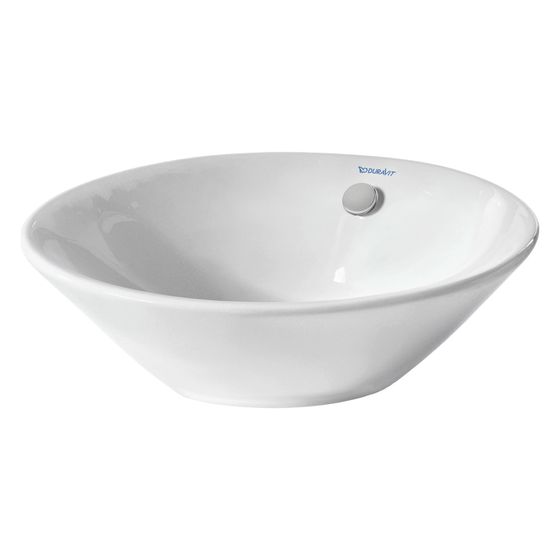 Duravit Starck 1 Aufsatzbecken 330mm, Weiß Hochglanz, WonderGliss, rund, ohne HLB, mit Überlauf, Überlaufclip