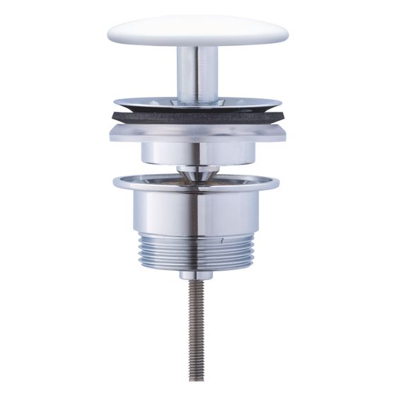 Duravit Universal Schaftventil, Weiß glänzend, Waschtisch ohne ÜL, Keramik Ventilabdeckhaube, d.65mm