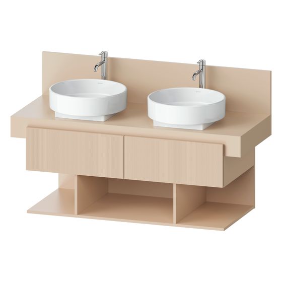 Duravit Balcoon Konsolen-Waschtischunterbau wandh. 570x1200x534mm Sandbeige Strukturiert Matt/Matt, ohne KSP, 2 SK