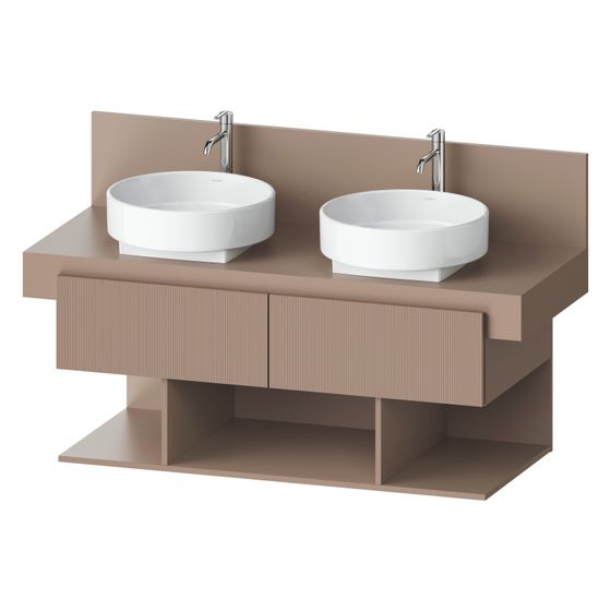 Duravit Balcoon Konsolen-Waschtischunterbau wandh. 570x1200x534mm Umbra Strukturiert Matt/Umbra Matt ohne KSP, 2 Schubkästen