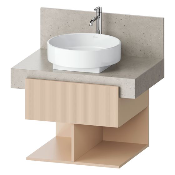 Duravit Balcoon Konsolen-Waschtischunterbau wandhäng. 570x600x522mm Sandbeige Strukturiert Matt/Matt, ohne KSP Dekor 1 SK, 2 oF