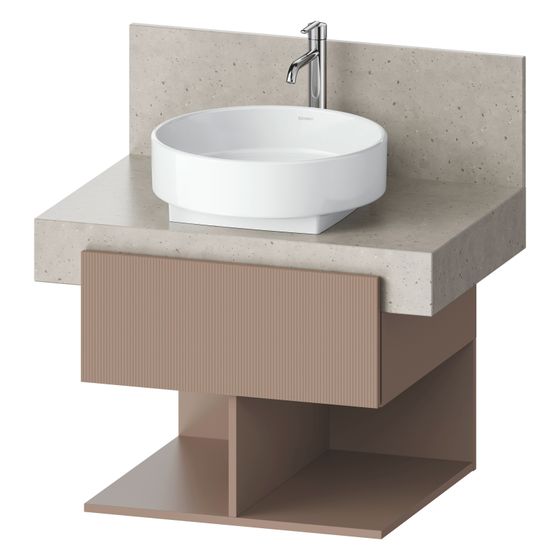 Duravit Balcoon Konsolen-Waschtischunterbau wandh. 570x600x522mm Umbra Strukturiert Matt/Umbra Matt ohne KSP, Dekor 1 SK, 2 oF