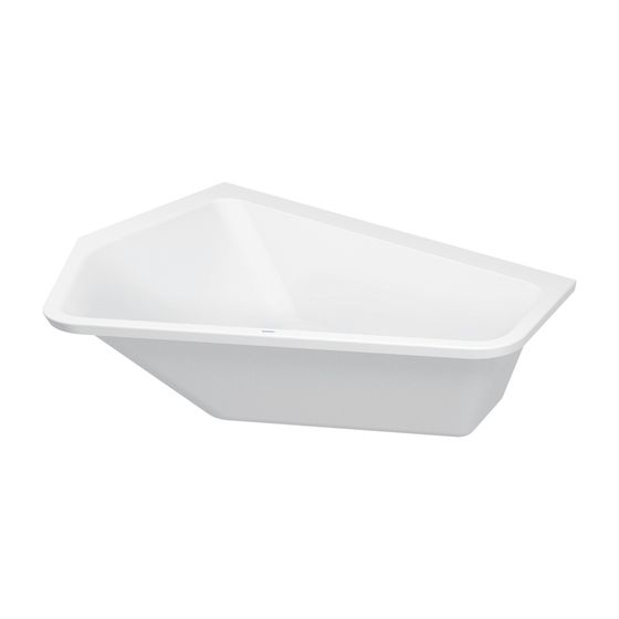 Duravit Paiova Badewanne 5 460x1300x1770mm, 205l, Weiß glänzend, Fünfeck, Ecke L, 2 Rückenschrägen