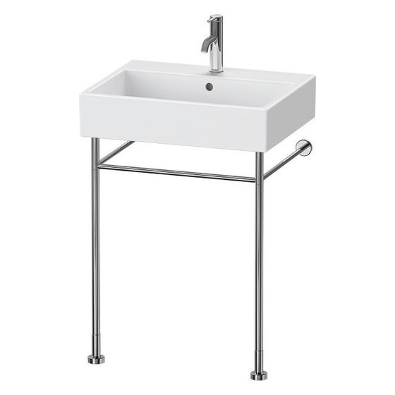 Duravit Vero Metallkonsole 425x625x715-780mm, für 045470, Chrom poliert, Höhenverstellbar 65mm, mit Handtuchhalter