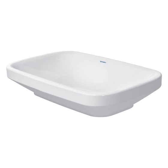 Duravit DuraStyle Aufsatzbecken 600mm, Weiß Hochglanz, Quadratisch, ohne Überlauf und HLB, Geschliffen
