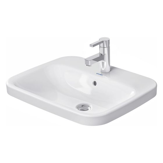 Duravit DuraStyle Einbauwaschtisch 455x560x170mm, Weiß Hochglanz, mit HLB/Überlauf, 1 HL, Einbau von oben