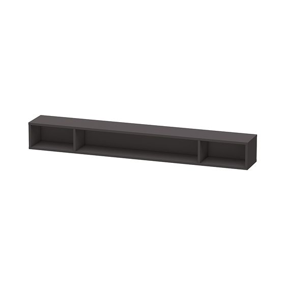 Duravit L-Cube Regalelement Wandmontage 140x1000x120mm, Graphit Seidenmatt, 3 oF, mit Befestigungsmaterial