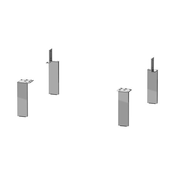 Duravit Universal Sockelfuß 10x44x152mm, Chrom HG, für Serie L-Cube, Brioso, C-bonded Set bodenstehend, 4 Stück