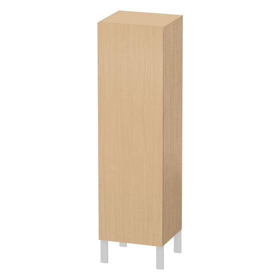 Duravit L-Cube Halbhochschrank Dekor variabel 200-363x250-500x901-1320mm Eiche Natur, 1 Tür L, Grifflos, 2 Glasfachböden, 50mm