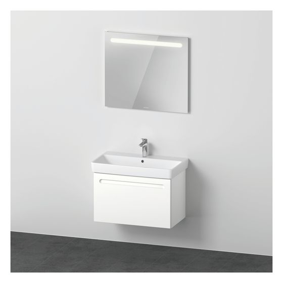 Duravit No.1 Möbel-Set, Möbelwaschtisch, Waschtischunterbau, Spiegel 450x800x2000mm, 1 Auszug, Mattweiß, 800mm