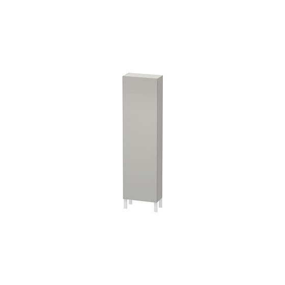 Duravit L-Cube Hochschrank Dekor 243x500x1760mm, Betongrau Matt, 1 Tür L, Grifflos, 4 Glasfachböden, 50mm