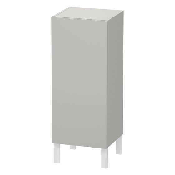 Duravit L-Cube Halbhochschrank Echtholzfurnier variabel 200-363x250-500x600-900mm Betongrau Matt, 1 Tür L, 2 Glas-FB, Grifflos