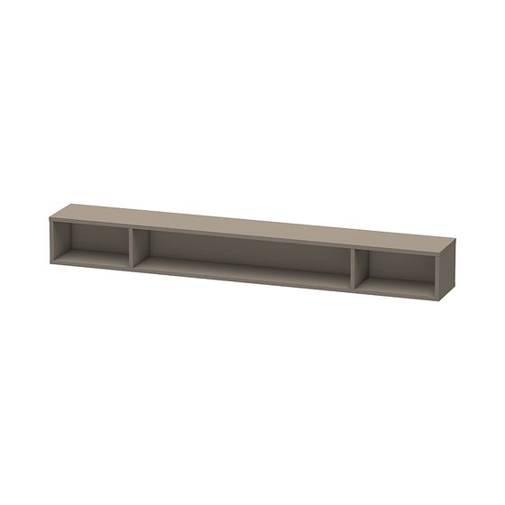 Duravit L-Cube Regalelement Wandmontage 140x1000x120mm, Flanell Grau Seidenmatt, 3 oF, mit Befestigungsmaterial