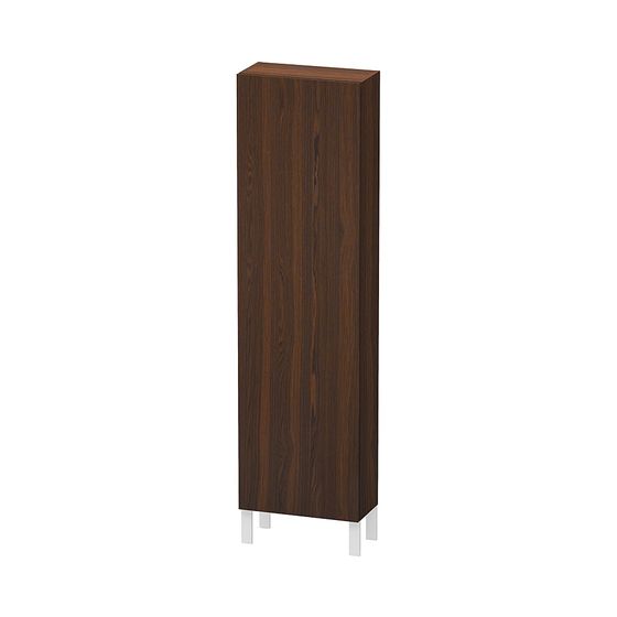 Duravit L-Cube Hochschrank Dekor 243x500x1760mm ussbaum gebürstet Matt, 1 Tür R, Grifflos, 4 Glas-FB mit Aluträgersystem, 50mm