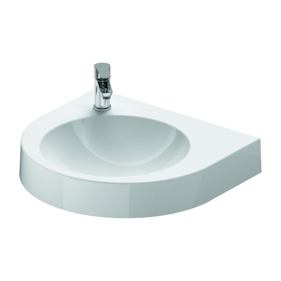 Duravit Architec Waschtisch 520x575x150mm wandhäng., Weiß Hochglanz, Halbrund, 1 Waschplatz mittig, 1 HL, ohne Überlauf