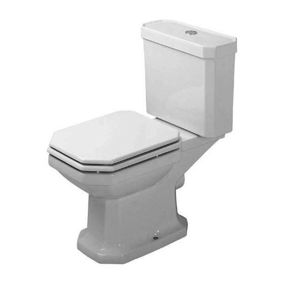 Duravit Serie 1930 Stand WC für Kombination 665x355x390mm, Weiß Hochglanz, WonderGliss, 6l, Tiefspüler, geschlossen, waagerecht