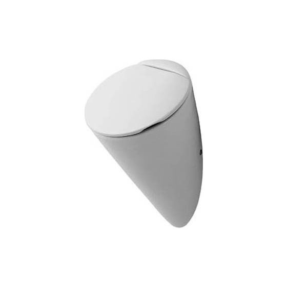 Duravit Starck 1 Urinal 285x320x520mm Weiß Hochglanz WonderGliss, geschlossen, Absauger, Zulauf hinten, waagerecht