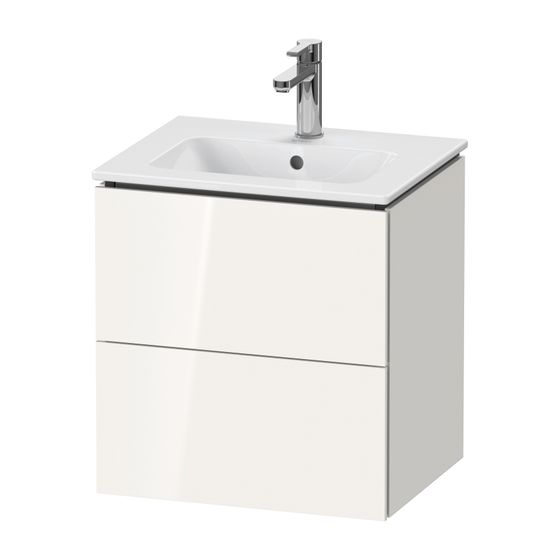 Duravit L-Cube Waschtischunterbau wandh. 421x520x550mm Compact, Weiß SM, Grifflos, 2 SK