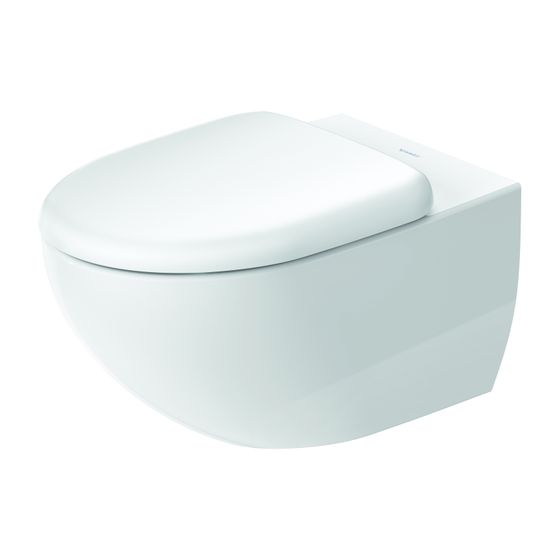 Duravit Architec WC-Set wandhäng. Weiß Hochglanz, 4,5l, Tiefspüler, rimless, waagerecht