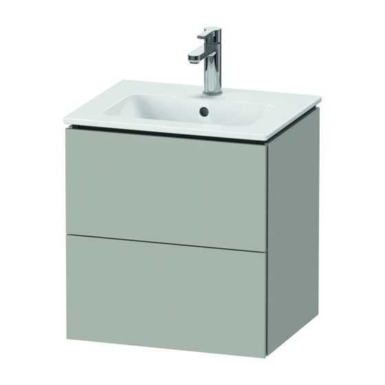 Duravit L-Cube Waschtischunterbau wandh. 421x520x550mm Compact, Betongrau Matt, Grifflos, 2 SK