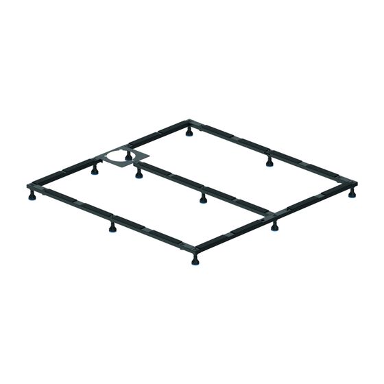 Duravit Fußgestell 1000x1000x80-100mm für Stonetto Duschwannen