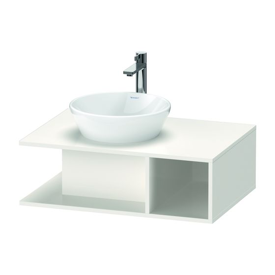 Duravit D-Neo Konsolenwaschtischunterbau wandhäng. 550x800x260mm, Weiß Hochglanz, Grifflos, 1 offenes Fach