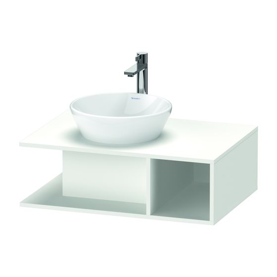 Duravit D-Neo Konsolenwaschtischunterbau wandhäng. 550x800x260mm, Mattweiß, Grifflos, 1 offenes Fach