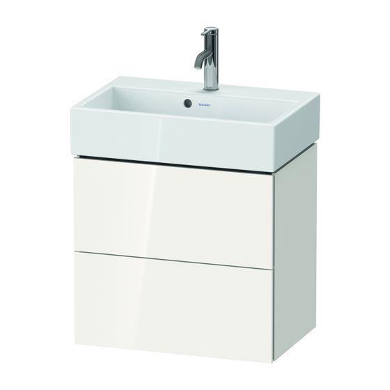 Duravit L-Cube Waschtischunterbau wandh. 391x584x544mm Compact, Taupe SM, Grifflos, 2 SK