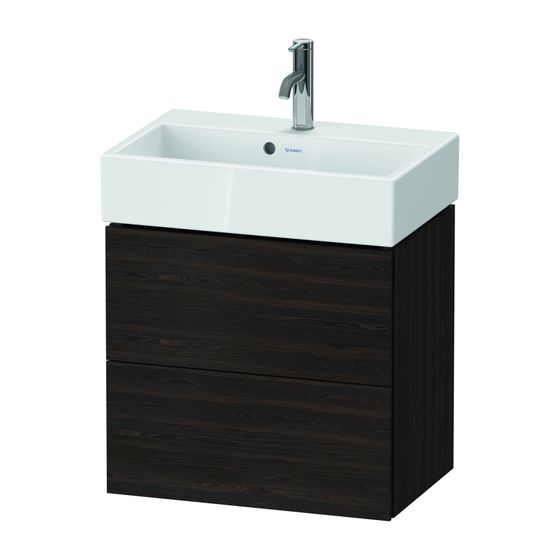 Duravit L-Cube Waschtischunterbau wandh. 391x584x544mm Compact, Nusb.gebürstet Matt, Grifflos, 2 SK