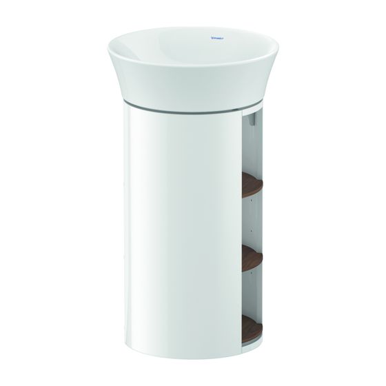 Duravit White Tulip Waschtischunterbau bodens. 410x410x750mm, AM Nussb. Matt/Weiß Hochglanz Lack, Grifflos, 3 oF