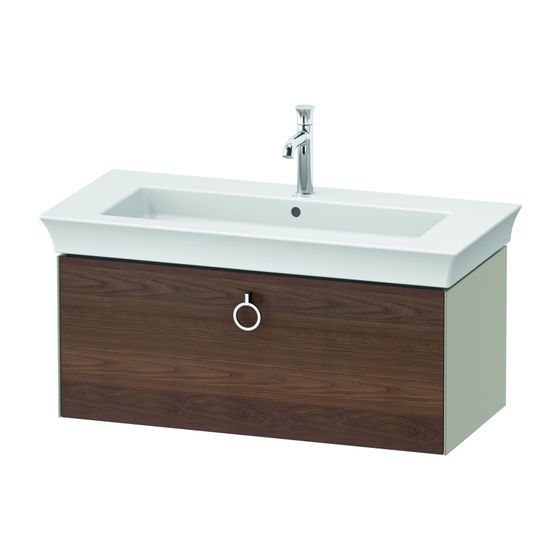 Duravit White Tulip Waschtischunterbau wandhäng. 458x984x410mm AM Nusb.Matt/Taupe Seidenmatt, Griff Chrom, 1 AZ