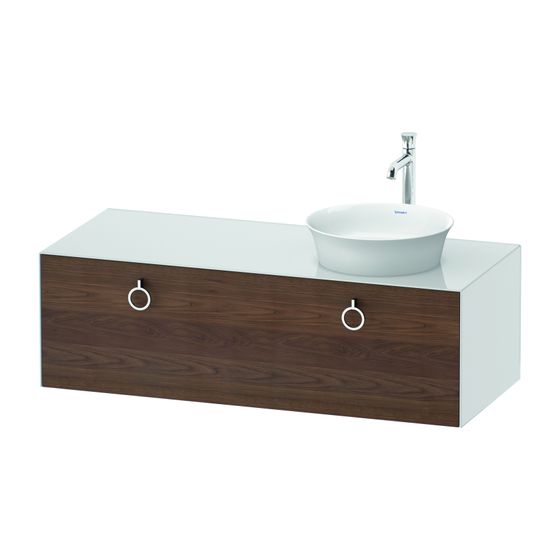 Duravit White Tulip Konsolenwaschtischunterbau wandh 550x1300x408mm R/M KSP AM Nusb.Matt/Weiß Hochglanz Griff 1 AZ. o.ES