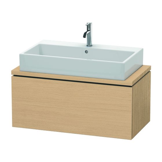 Duravit L-Cube Konsolenwaschtischunterbau wandh. 477x920x400mm ohne KSP Compact Natur Eiche Matt, Grifflos, 1 Auszug