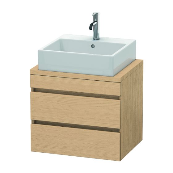 Duravit DuraStyle Konsolenwaschtischunterbau wandh. 478x600x512mm ohne KSP Compact, Natur Eiche Matt, Grifflos, 2 SK