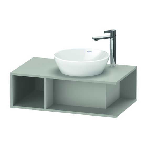 Duravit D-Neo Konsolenwaschtischunterbau wandh. 480x800x260mm, Compact, Betongrau Matt, Grifflos, 1 offenes Fach L