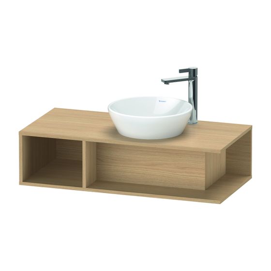 Duravit D-Neo Konsolenwaschtischunterbau wandh. 480x1000x260mm, Compact, Natur Eiche Matt, Grifflos, 1 offenes Fach L