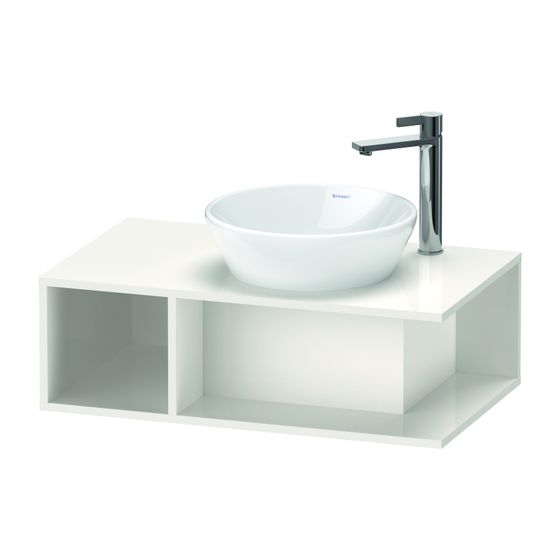 Duravit D-Neo Konsolenwaschtischunterbau wandh. 480x800x260mm, Compact, Weiß Hochglanz, Grifflos, 1 offenes Fach L