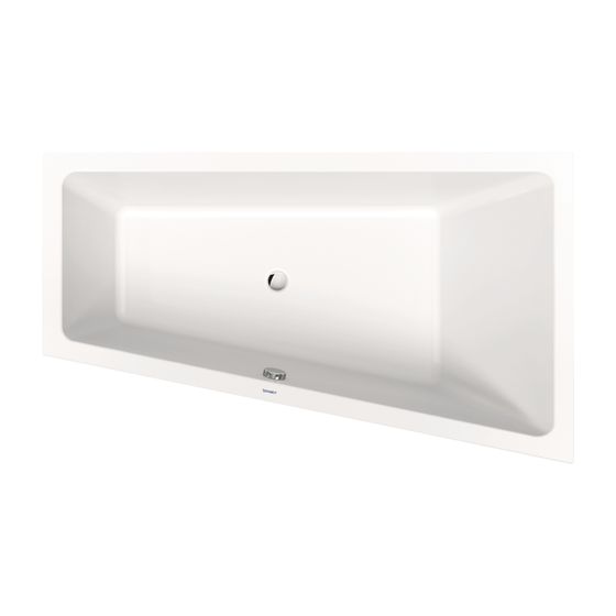 Duravit No.1 Badewanne 480x1000x1700mm, 210l, Weiß glänzend, Trapezförmig, Einbau, 1 Rückenschräge R