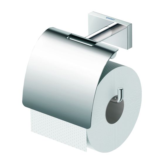 Duravit Karree Toilettenpapierhalter, Papierrollenhalter 138x138x115mm, Chrom