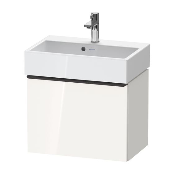 Duravit D-Neo Waschtischunterbau wandh. 372x584x440mm, Eiche Mattschwarz, Griff Diamantschwarz, 1 Auszug, mit Dämpfung