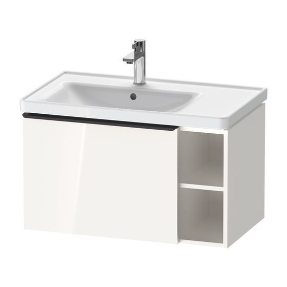 Duravit D-Neo Waschtischunterbau wandhäng. 452x784x440mm R Mattweiß, Griff Bronze, 1 Auszug, mit Dämpfung