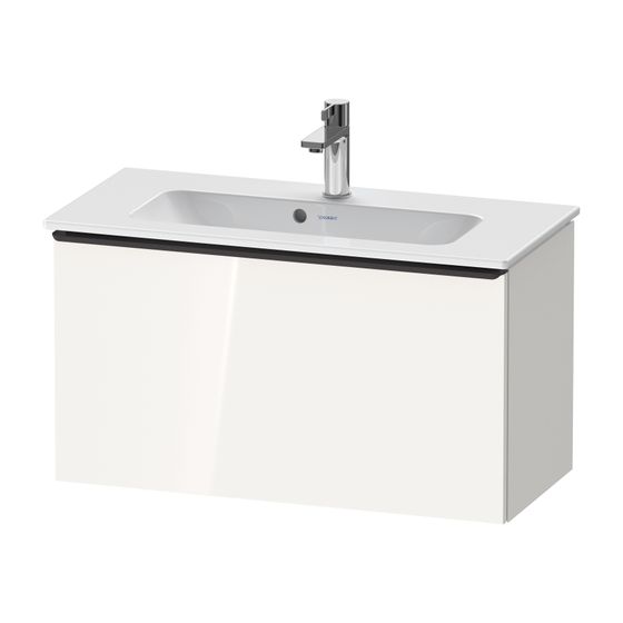 Duravit D-Neo Waschtischunterbau wandh. 372x810x440mm, Compact Natur Eiche Matt, Griff Bronze, 1 Auszug, mit Dämpfung