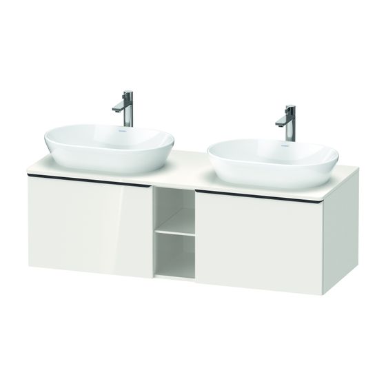 Duravit D-Neo Konsolenwaschtischunterbau wandh. 550x1400x459mm, B, Nusb.dunkel Matt, Dekor, 2 Auszüge, Griff Bronze
