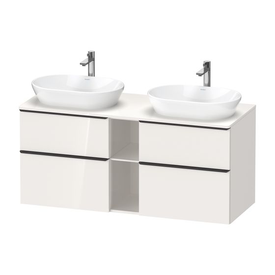 Duravit D-Neo Konsolenwaschtischunterbau wandh 550x1400x664mm R, Nusb.Matt mit KSP, Dekor 2 SK/oF/AZ, Griff Edelstahl