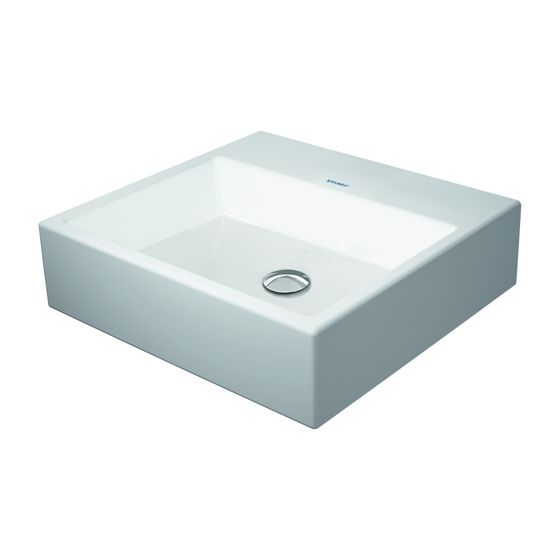 Duravit Vero Air Aufsatzbecken 500mm, Weiß Hochglanz, Rechteckig, mit HLB ohne Überlauf und HL, RW glasiert