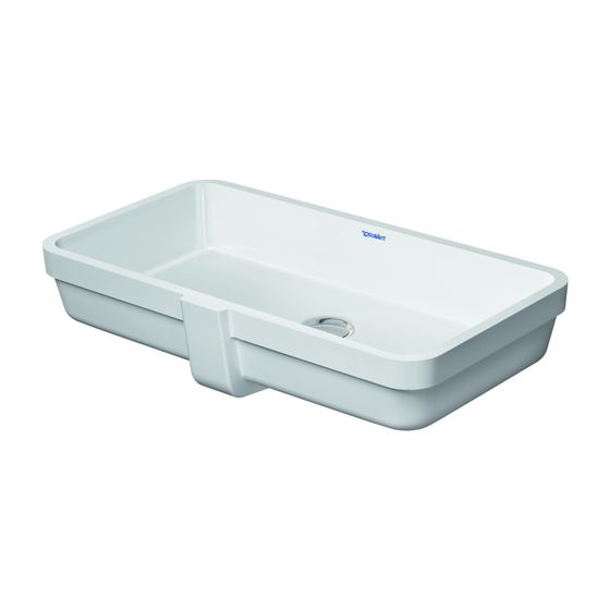 Duravit Vero Air Einbauwaschtisch 345x635x160mm, Weiß Hochglanz, WonderGliss, ohne HLB, mit Überlauf, Einbau von unten
