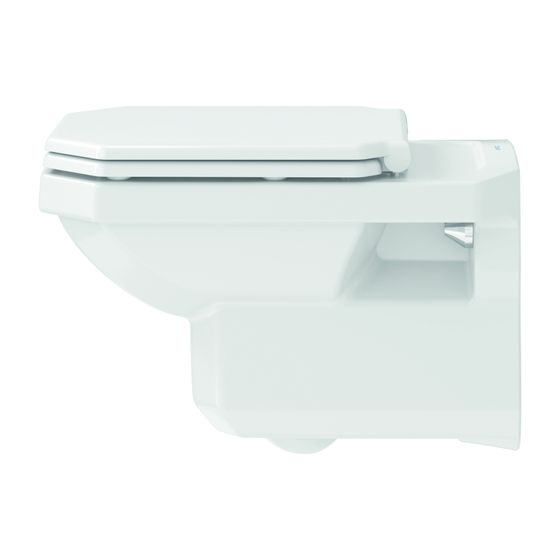 Duravit Serie 1930 WC-Sitz Weiß HG 367x36x437mm Oktogonal, mit Absenkautomatik, Sitzgarnitur abnehmbar, Edelstahl-Scharniere