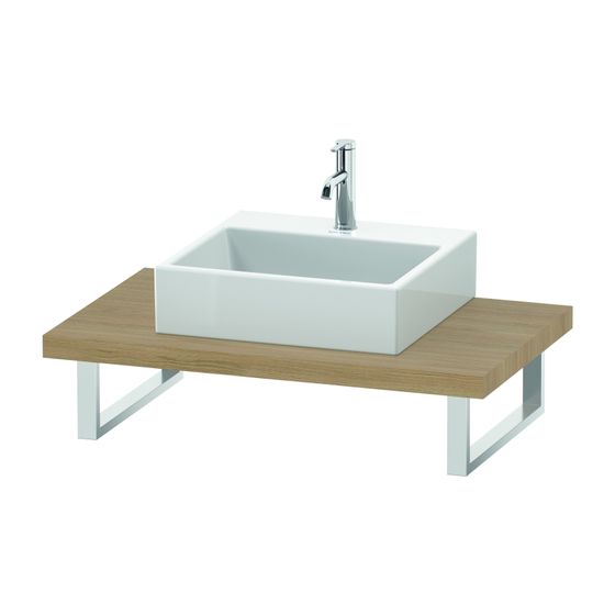 Duravit DuraStyle Konsole variabel 550x800-2000x45mm, wandhäng., Natur Eiche Matt, ohne Konsolenträger, 1 Ausschnitt