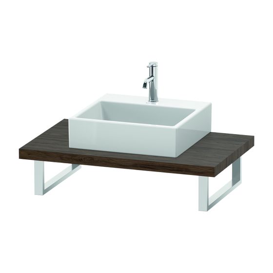 Duravit DuraStyle Konsole variabel 550x800-2000x45mm, wandhäng., Nusb.dunkel Matt, ohne Konsolenträger, 1 Ausschnitt